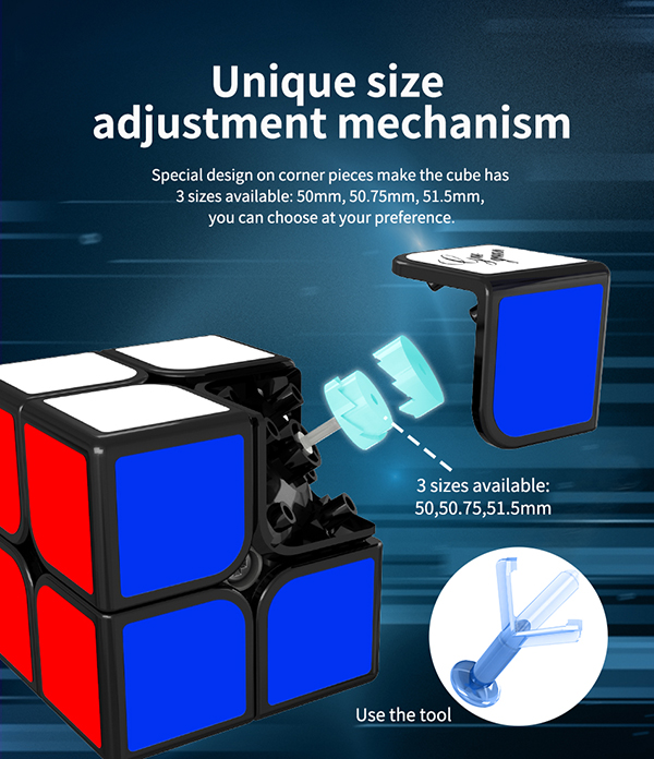 GuoGuan XingHen TSM Size Adjustable Speed Cube Black
